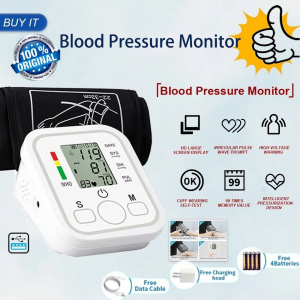 【5 Years Warranty】New Blood Pressure Monitor Upper Arm Automatic Tonometer Digital Tensiometer BP Monitor Medical Sphygmomanometer Health Care