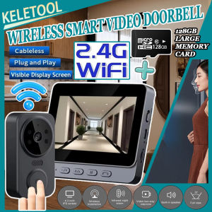 Wireless video doorbell display screen wireless high-definition doorbell camera screen 2 way communication night vision