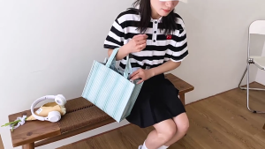 2023 New Casual Túi Xách Vải Túi ToTe Thời Trang túi shopping đeo vai PURSE túi sọc cho phụ nữ cô gái lớn capcity Túi