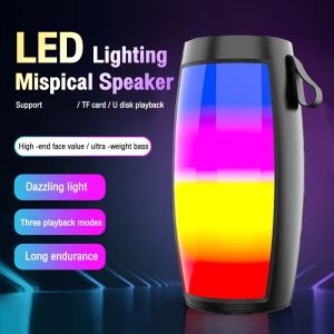 RGB Light Wireless Bluetooth 5.3 Speaker HiFi Subwoofer TWS Pairing Wireless Portable Outdoor Card Large Memory Support TF Card/U Disk/FM Radio Colorful Atmosphere Light 360° HD Surround Sound 无线音箱 蓝牙音响