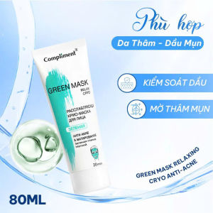 Mặt nạ đất sét xanh Compliment No Problem Face Mask làm sạch sâu giảm mụn se lỗ chân lông 80ml