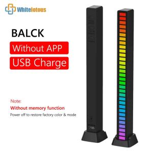 Whitelotous RGB Activated Music Rhythm Lamp Bar Sound Control LED Ambient USB Lights