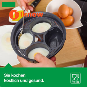 I know 4 Eggs Egg Poacher Insert Non Stick Egg Poacher Accessory for Thermomix TM5 TM6 Mixer Egg Steamer Multifunctional Kitchenware for Cook Rice Meat Dumplings Soup Noodles