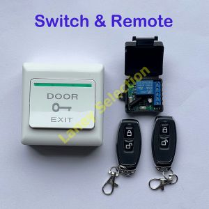 Complete DC12V Electric Door Lock Access Control System Kit with 5A Power Supply Remote Controls & Exit Button