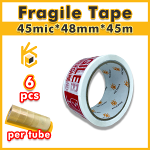 PACKAMN OPP Tape 48mm Fragile Tape Adhesive Tapes Transparent Packaging Tape 45mic X 48mm X 80m (90 YARDS) 膠帶透明胶带