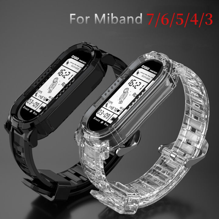 For Xiaomi Mi Band Strap Clear Silicone Replacement - Main Image