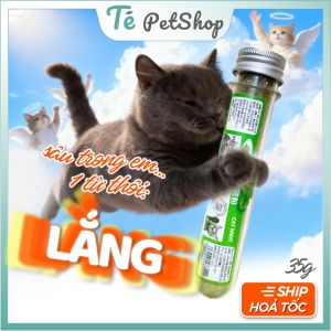 Ống cỏ mèo catnip nhuyễn giúp mèo thư giãn giảm stress căng thẳng khi di chuyển ống 35g