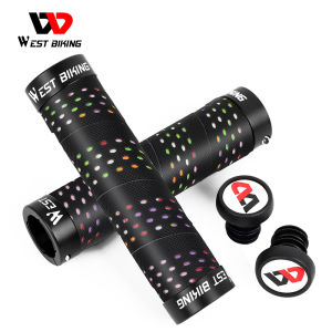WEST BIKING Bicycle Handlebar Grips Soft Mountain Bike Handle Cover Lock-on Cycling Bar Ends Handlebar Tape Wrap Bike Accessories