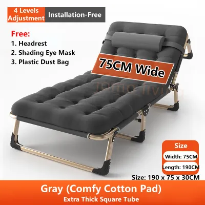 ✅SG Ready Stocks✅ JOMO Japanese Portable Folding Bed Single Bed 75cm Wide Surface Lightweight Bed Day bed Recliner Bed Foldable bed
