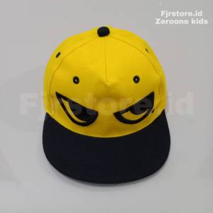 Topi Snapback Hiphop Anak Laki Laki Motif Bordir Mata Angry Birds Usia 2-10 Thn