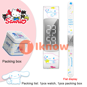 I know 100% Authentic SANRIO Melody Smart Watch for Kids Gilrs Boys Smartwatch IP65 Waterproof Watch Childrens Cinnamoroll Smartwatch Sports Bracelet Birthday Gift 6262