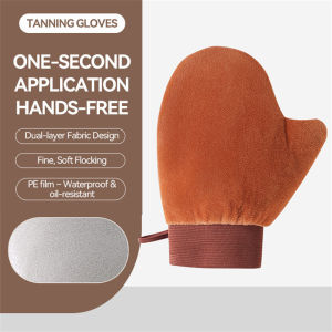 Body Lotion Glove Reusable Flocking Applicator Gloves Double-Sided Prevents Sticky Hands Applicator Glove Body Care Tools