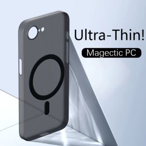 Ultra-Thin Frosted PC For Magsafe Magnetic Phone Case For iPhone 16E SE4 15 14 13 12 11 Pro Max Plus Wireless Charging Cover