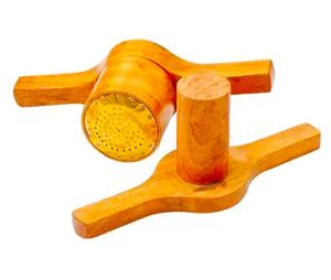 Traditional Wooden Kitchen Press Idiyappam Maker | Sev Sencha Maker | Murukku Maker with Brass Bottom for Home Kitchen (Pack of 1 pc)