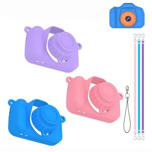 MINIFELE 262 Silicone Protective Case with Lanyard Lens Cap Shockproof Camera Cover Soft Anti-Scratch Protector Sleeve for Seckton X2 Kids Camera Camera Accessories