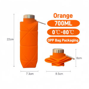 【Daily Suki Store】700ML Collapsible Water Bottle - Foldable Silicone Travel Tumbler for Hiking Gym & Travel | Leakproof Eco-Friendly Sports Cup