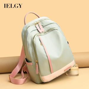 IELGY oxford cloth backpack womens large capacity all-match collegiate style waterproof and lightweight