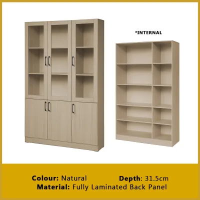 Living Mall Brock Series Open Shelves Display Cabinet Bookshelf Storage in 3 Colours