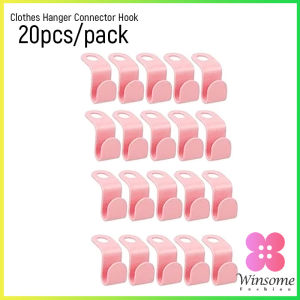 Winsome ตะขอเก็บเสื้อผ้า 20 ชิ้น/แพ็ค ประหยัดพื้นที่ เพิ่มพื้นที่แขวนเสื้อในตู้เสื้อผ้า Clothes Hanger Connector Hook