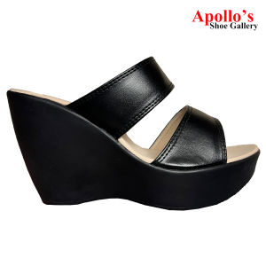 Apollo Shoes 1891 MADE IN MARIKINA Ladies Wedge Sandals Off White Tan Black