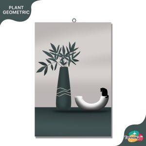 TENNESY HIASAN DINDING BUNGA ART PLANT VAS POT LEAF 20x30CM WALL DEKOR PAJANGAN KAYU POSTER DEKORASI DINDING KAMAR TIDUR RUMAH