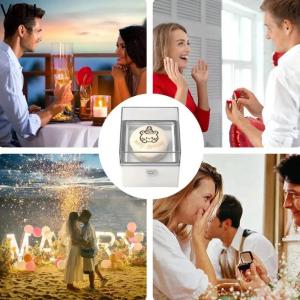 VCH Valentine Hộp nhẫn lật hình gấu Hộp đựng Trưng bày Nhẫn Hộp đóng gói quà sinh nhật Dễ thương Quà tặng bạn gái Hộp quà bánh mini Dành cho người yêu