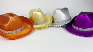 Jeweled Cowboy Hats Heavy Panama Hat Surprise Gift for Girl Boys Bride Hat for Carnivals Music Festival