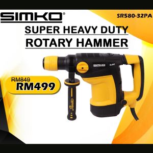 Simko SR580-32PA Auto Vibration Control Rotary Hammer - 6 Months Warranty