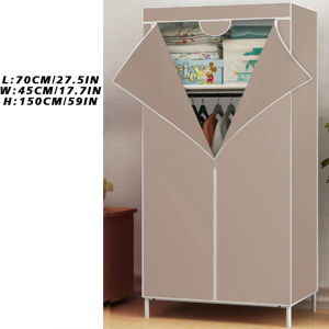 LOOGU Zipper Wardrobe Simple And Multipurpose Durable Clothe Cabinet Rack Organizer