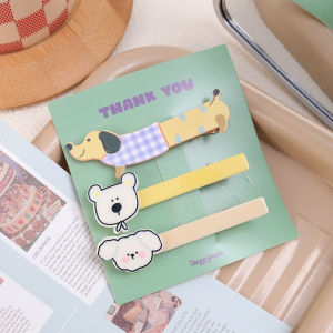 【X.Z.MOONLIGH】Cartoon Cute Hairpins Small Animals Acrylic Side Clips Hairpins Girly Hearts Childrens Bangs Hairpins Headwear Wholesale