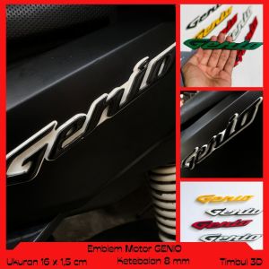 EMBLEM MOTOR GENIO EKSTERIOR MOTOR VARIASI TIMBUL BAHAN RESIN