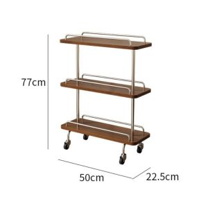 FFBH Removable Storage Holders Minimalist Wheel Corner Organizer Cart Creative Display Storage Racks Living Room Organization Shelf Q9Z6P