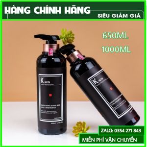 Dầu gội xả cặp Kwin Luxury 650ml phục hồi tóc hư tổn khô xơ chẻ ngọn ngăn gàu dầu ngứa gãy rụng hương nước hoa cao cấp sang trọng