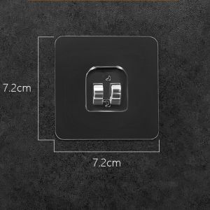 Home Creative Self Adhesive Wall Hanging Storage Double Hooks / Door Heavy Duty Hanger