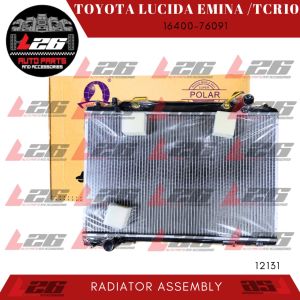 12131 Toyota Lucida Emina / TCR10 Radiator Assembly A/T AUTOMATIC TRANSMISSION PA26 1ROW (Polar)