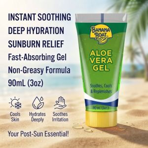 Banana Boat Aloe Vera Gel 90ml After Sun Soothing Cooling Moisturizer Relief Sunburn Peeling Treatment Travel Size