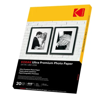 KODAK Ultra Premium Photo Paper- SATIN/280gsm 4X6”- 4R 20 Sheets