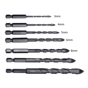 Durable 3/4/5/6/8/10/12mm for Cross Hex Tile Drill Bits Convenient Hole Opener Hard Alloy for Triangle Bit for Concrete
