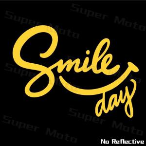 Motorcycle Smile Day Creative Sticker Racing Body Fuel Tank Car Triangle Window Door Decoration Decal For PCX NMAX FORZA C400GT