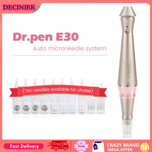 Dr Pen E30 with 12pcs MicroNeedl-es Head New Design Golden Microneed-ling Derma Pen Wired Electric Dermapen Rolling Skincare Treatment