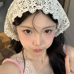 French Countryside Fashion Belt Korean Triangular Handkerchief Lace Scarf Bohemian Style Belt High-end Knitted Waist Scarf H260729