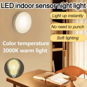 Wireless Intelligent Night Light USB Rechargeable Motion Sensor LED Light for Bathroom and Wardrobe人体感应小夜灯