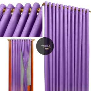 4PCS PAKET HEMAT Gorden Jendela Pintu Minimalis Ring Smokering - Emboss Polos Promo Murah