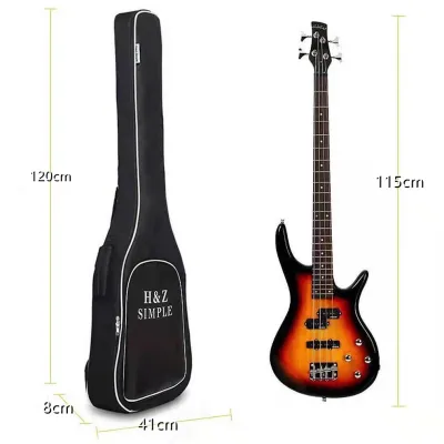 Backpack Gig Bag Case for Electric Bass Guitar Bag 5mm Thickness Sponge Padded