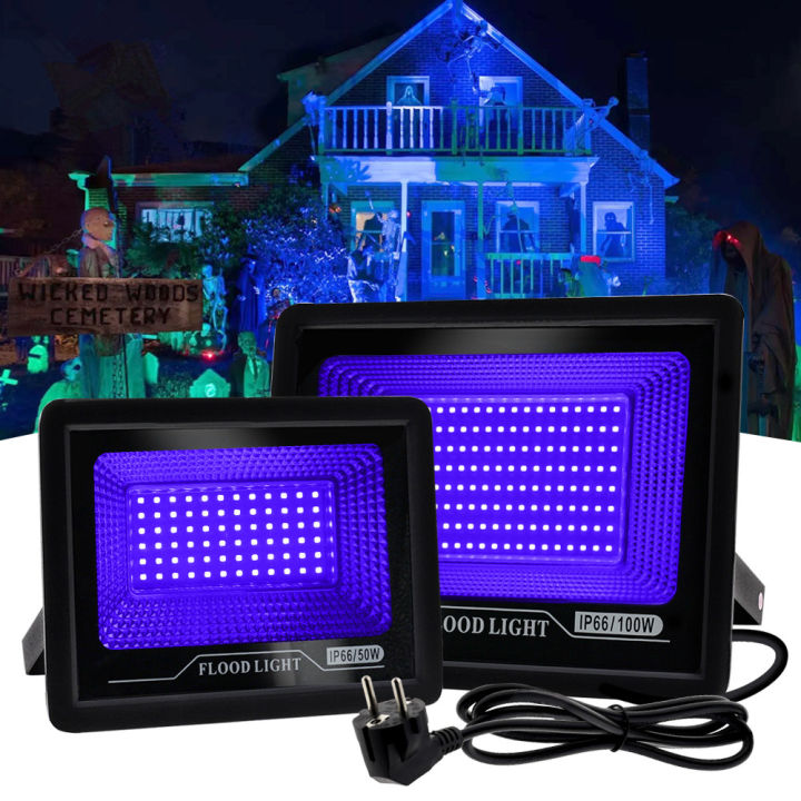 Led Uv Black Light 50w 100w Ultraviolet Flood Light Ip66 Waterproof Uv Led Blacklight For Party