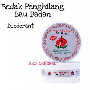 MBK POWDER Tin Bulat Putih & SIlver BEDAK ANTI BAU BADAN Cerianti