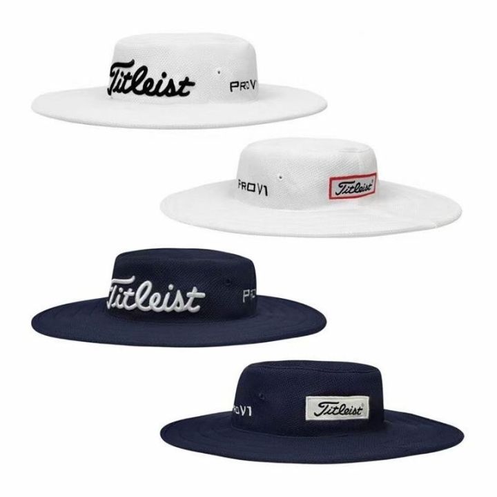 Titleist Golf Bucket Hat Men's Sports Ball Cap Golf หมวกแห้งเร็ว Casual