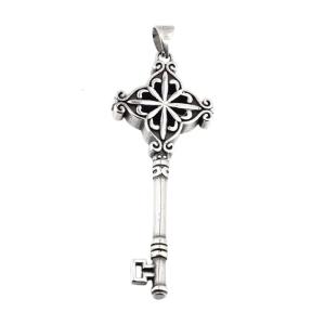 Elegant Charm Necklace Pendants Key Shape Handmade Pendants Suitable for Making and Creative Crafting