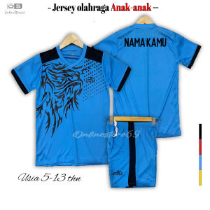 baju futsal anak-anak free custom nama/ kaos bola anak-anak / jersey futsal usia 5-13 thn