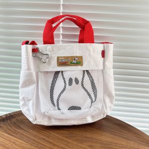 Cute Cartoon Snoopy Waterproof Handbag Crossbody Bag Multi-Compartments Commute Lunch Mommy Bag Swimming Storage Tote
